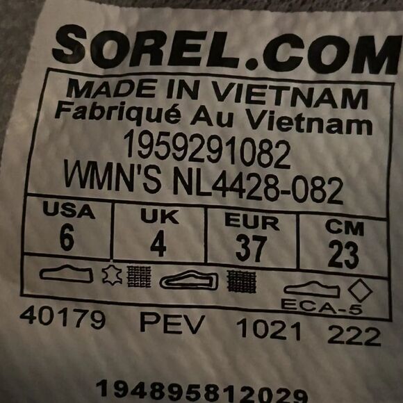 Sorel Out N About III Classic Waterproof Boots Dove Gray Size 6 NL4428-082 - Picture 9 of 9